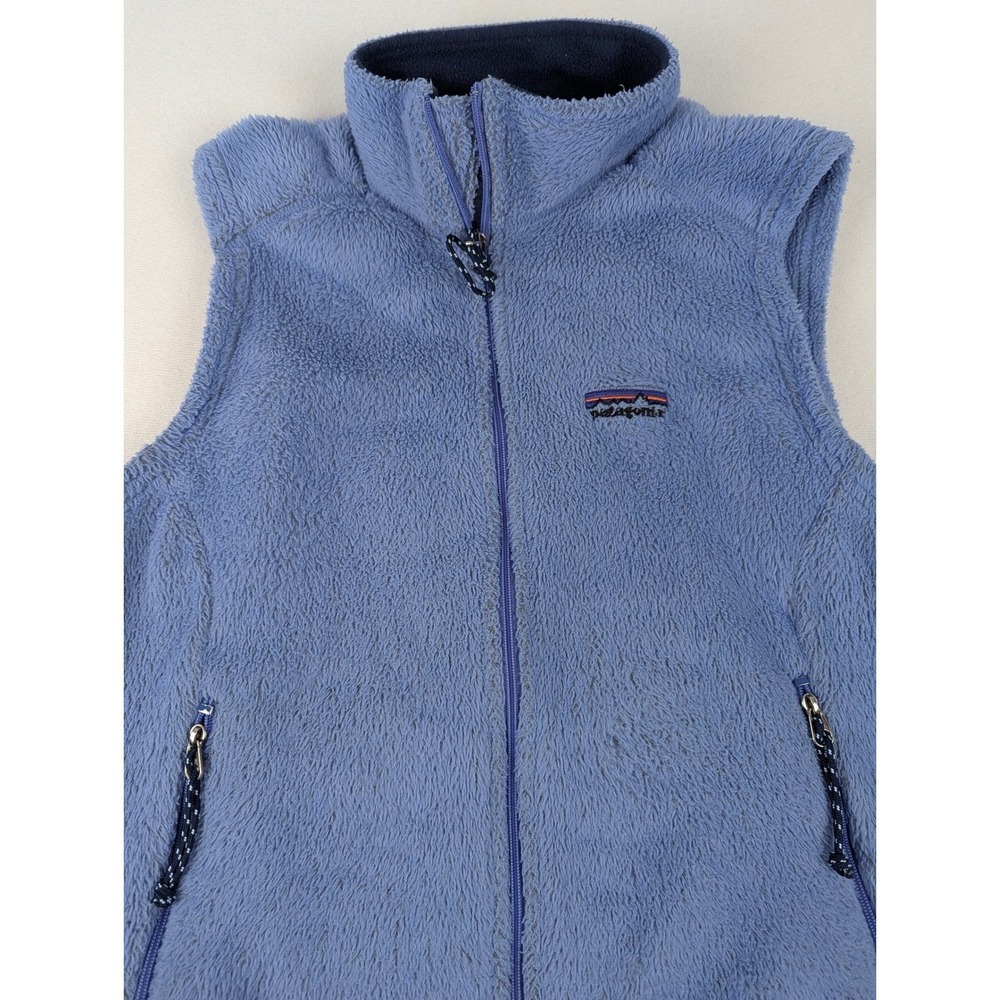 Patagonia Los Gatos Fleece Vest Womens Large Blue Full Zip High Pile Periwinkle - Picture 3 of 12